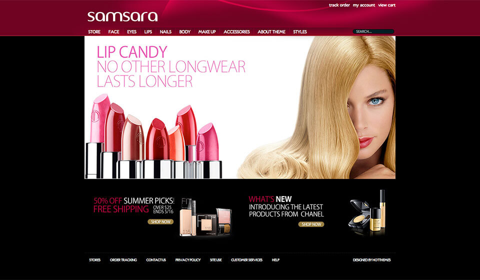 Joomla Template HotThemes Cosmetics virtuemart