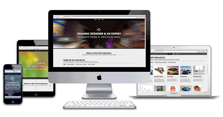 Responsive portfolio WordPress theme