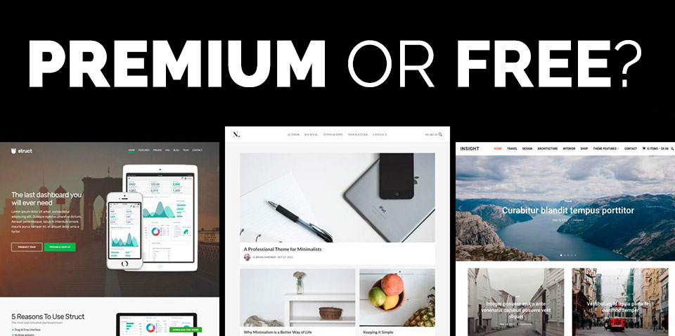 Premium or Free WordPress theme?