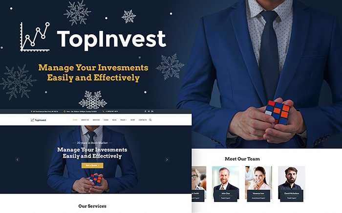 TopInvest - Investment Company WordPress Theme