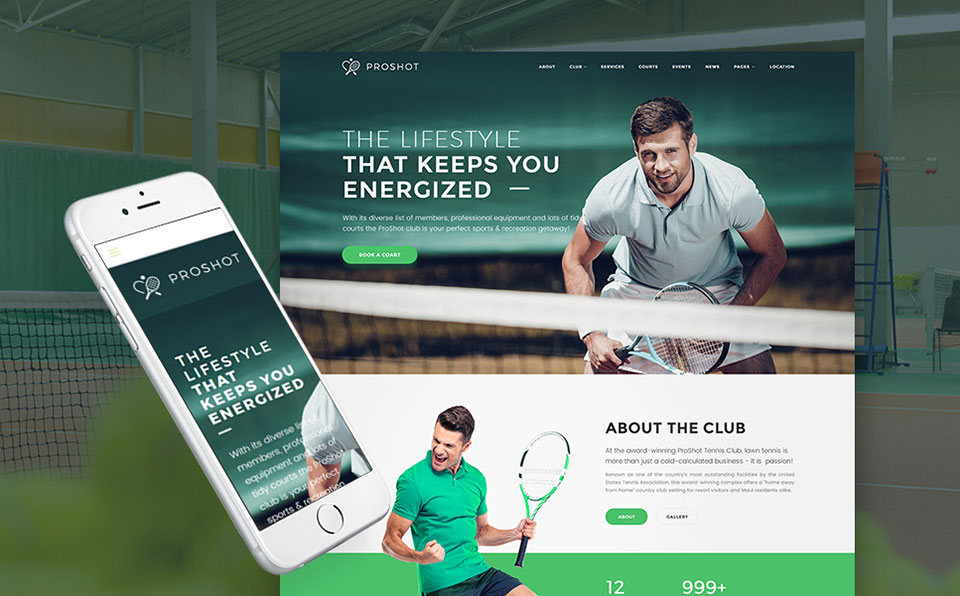 Tennis Club WordPress Theme