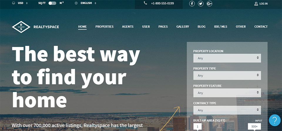 Realtyspace real estate WP theme