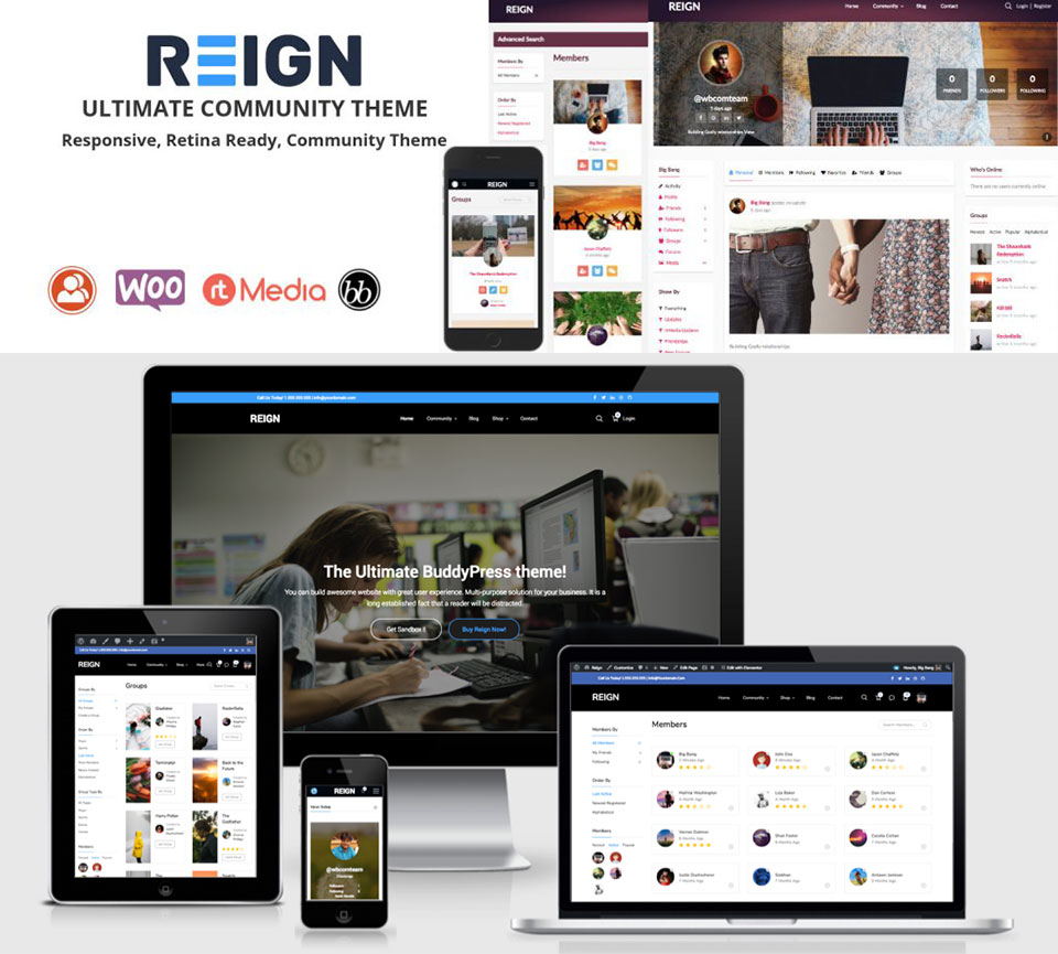 Reign Buddypress Theme