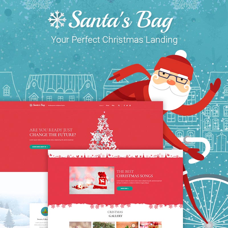 Santa's Bag - Christmas Landing WordPress Theme