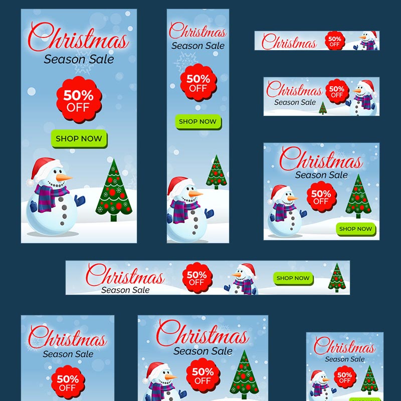 Christmas Sale Banners - 10 PSD Template